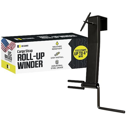 DC Cargo Mall Ratchet Strap Winder - Flatbed Roller - Efficient 4 Inch Strap Winder for Flatbed Trailers - Convenient Storage Solution Used in Trucks, Trailers, Vans, Docks, Warehouses - size: 1-pack, style: Strap Winder
