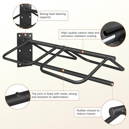 Saddle Rack with Pad Bar for Horse, Heavy Duty Wall Mounted Saddle