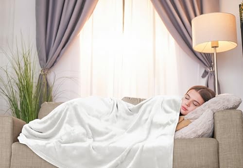 Utopia Bedding Ultra Soft Fleece Bed Blanket Throw Size White (50x60 Inch) - color: White, size: Throw (50x60 Inch)