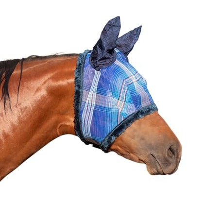 Kensington Signature Fly Mask w/Plush Fleece & Ears w/Forelock Hole Size - color: 181 - Kentucky Blue