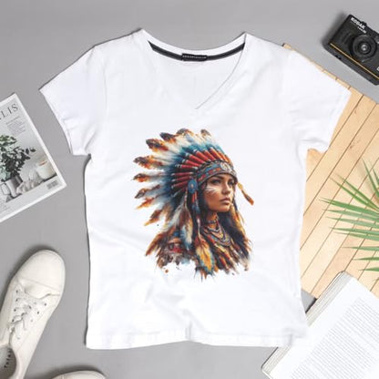 arricraft 9 Sheets Native American Theme Iron on Decals Patches, Indian Characters Legendary Chief Patterns Transfer Stickers PET Washable Patches for DIY Clothes Decor, 9.45 inch(24cm) Long - style: Native American Theme