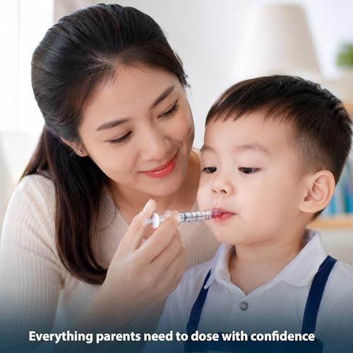 DOSE-2-WEIGHT 5mL Oral Syringe, Precision Dosing Dispenser for Infants Acetaminophen (160mg/mL), for Children Under 3 Yrs Old, Patented, Made in America