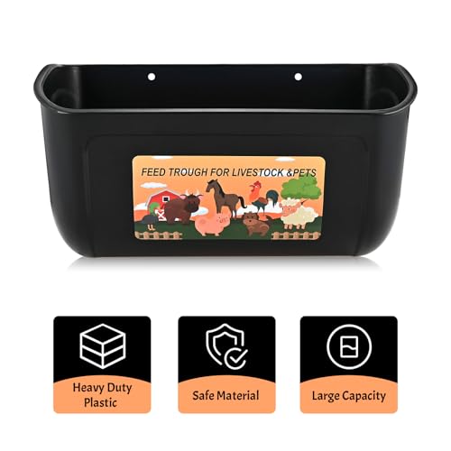 Cieex 3 Pack Hanging Chicken Feeder, Duck Feeder for Outside with Clips