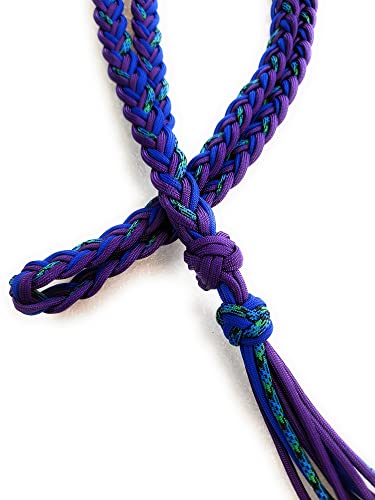 Bridleless Neck Rope Liberty KatzHorseWear Horse Tack Equestrian Gift Braided Blue/Purple | Ride Free, Ride Connected to your horse with soft paracord