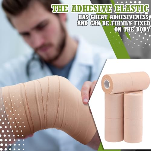 Tondiamo 8 Rolls Elastic Tape Adhesive Elastic Tape Self Adhesive Bandages Wrap Flexible Stretch Bandages Athletic Sports Skin Strips for Sports Ankle, Knee and Wrist Animal Pets(6 Inch X 5 Yard) - size: 6 Inch x 5 yard