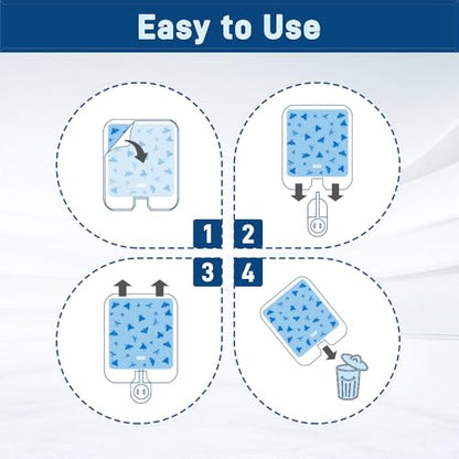 24-Pack Replacement Glue Cards for Models SH502 SH503, DT3005W DT3005W-DS3 DT23005-06, Indoor Plug-in Flying Insect, Mosquito, Moth and Fly Trap Refill Pack, Extremely Sticky, Economic Pack