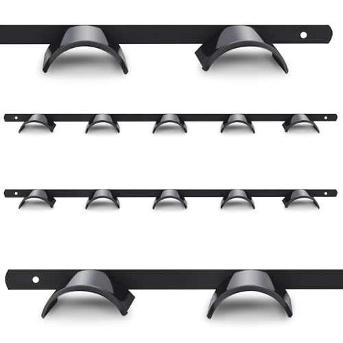 Aliceset 2 Pcs Horse Bridle Rack Wall Mount Metal 5 Spot Bridle Rack Horse Tack Organizer Rounded Tack Hook Space Saving Storage for Barn Room Halter Headstall Supplies Black