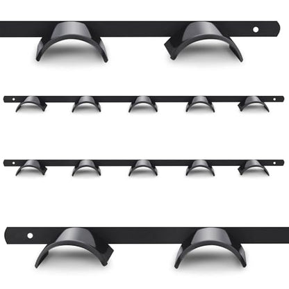 Aliceset 2 Pcs Horse Bridle Rack Wall Mount Metal 5 Spot Bridle Rack Horse Tack Organizer Rounded Tack Hook Space Saving Storage for Barn Room Halter Headstall Supplies Black