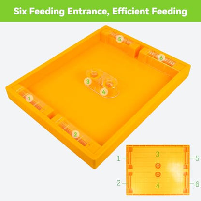Bee Feeder Top Feeder for Langstroth 10 Frame Hive, 6-Channel 1.2 Gallon Beekeeping Feeder for Wet and Dry Feeding, for Backyard, Apiary or Commercial Hives, Bee Watering Station - size: 1 pcs
