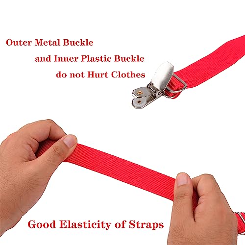 4 Pcs Dog Diaper Suspenders | Cat Suspenders | Female Male Dog Skirt Dress & Diaper Keeper | for Small Medium and Large Dogs (Black, Red, Pink, Blue, M) - size: Medium