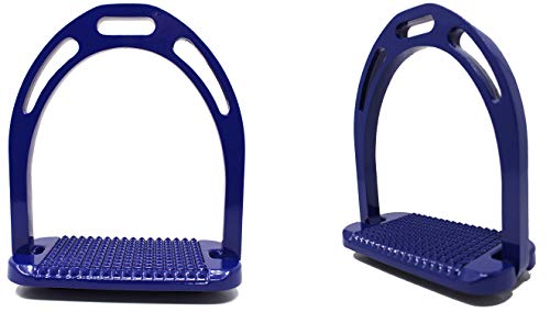 CHALLENGER Horse Saddle Stirrups English Lightweight Aluminum 51114 - color: Blue