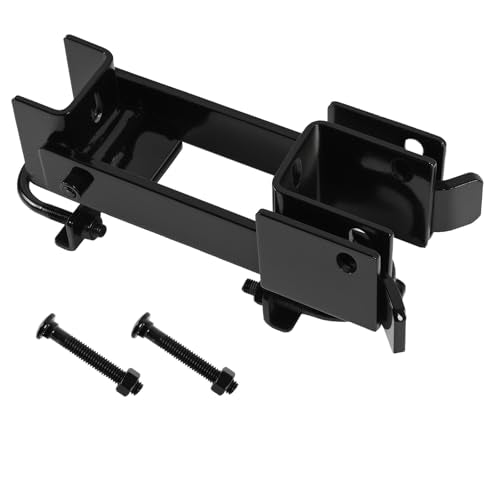 Chain Link Commercial Strong Arm Double Gate Latch 1-5/8" Thru 2" - color: Black