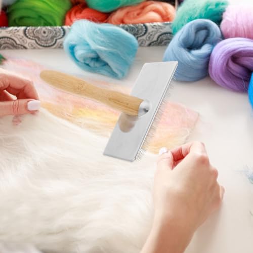 Mobestech Wool Carder Hand Carders for Wool and Carding Brush for Needle Felting Craft Projects and Beginner Felting Brush Use 6.02 X 4.64 X 1.10 in