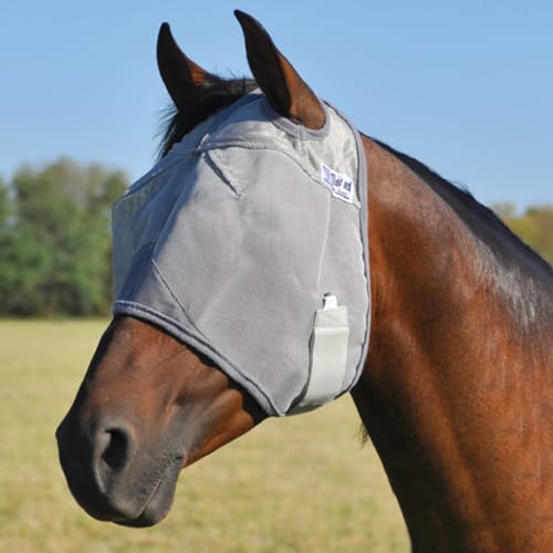 Cashel Crusader Fly Mask, Standard (Grey, Arabian) - color: Grey, size: Medium
