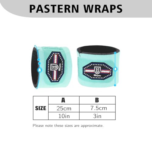Harrison Howard Durable Shock-Absorbent Breathable Impact Protection Pastern Wraps for Horse Sold in Pairs Summer Mint - color: Turquoise
