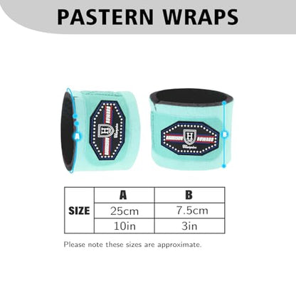 Harrison Howard Durable Shock-Absorbent Breathable Impact Protection Pastern Wraps for Horse Sold in Pairs Summer Mint - color: Turquoise