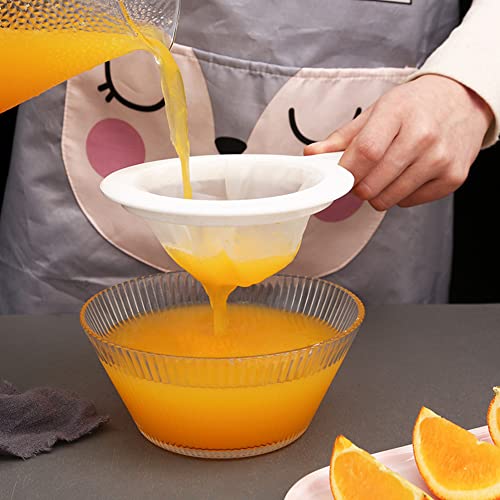 2 Pcs Fine Mesh Strainers,Sieve Fine Mesh with Handle Juice Strainer Yogurt Sieve for Soy Milk Coffee Milk Juice Tea Honey and Wine(SIZE:200Mesh)