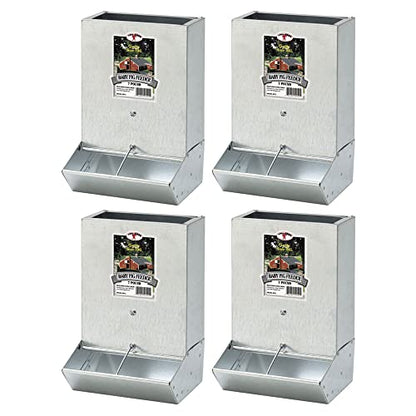 Little Giant BPF2 Heavy Duty Mountable or Freestanding 2 Hole Baby Piglet Livestock Multipurpose Trough Feeder, 7 Pound Capacity (4 Pack)