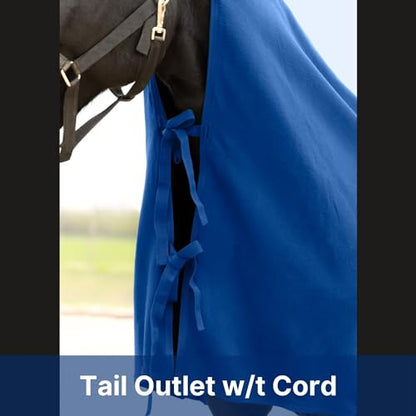 RESISTANCE Long Lasting & Warm Soft Fleece Square Cooler for Horse (Royal Blue, 90"x80") - color: Royal Blue