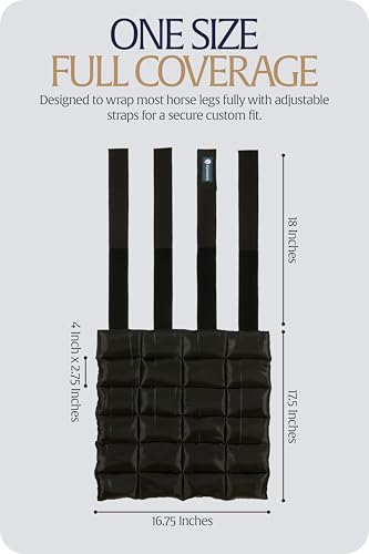 Equinavia Cool Relief Therapy Equine Ice Boots for Horses-Gel Cooling Wraps - color: Black