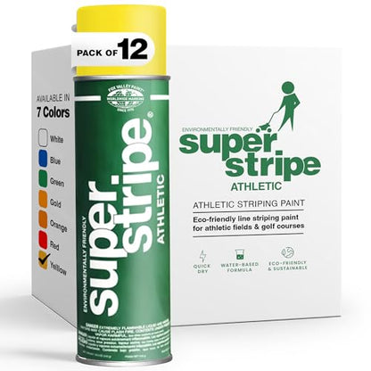 Fox Valley Athletic Field Striping Paint 18 oz Pack of 12, Yellow - color: Athletic Yellow