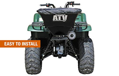 Buyers Products ATVS100 ATV Broadcast Spreader with Rain Cover, 100 lb Capacity, Rear Rack Mount, Poly Hopper, 12V Motor, for Seed, Fertilizer, Salt & Feed, All Season Use, ATV Accessories & Lawn Care