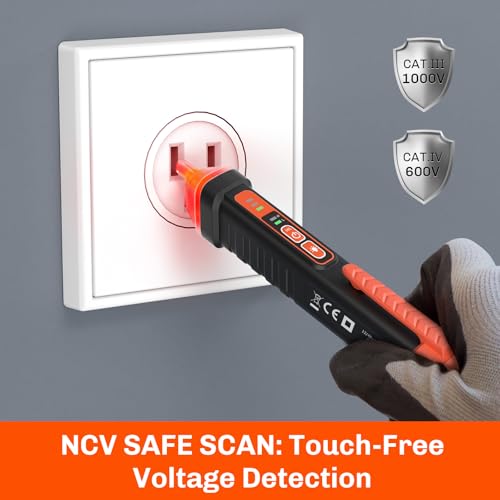 Non Contact Voltage Tester Pen, AC 12/48-1000V Electric Tester Pen