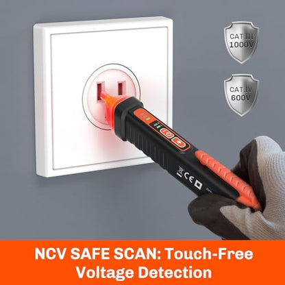 Non Contact Voltage Tester Pen, AC 12/48-1000V Electric Tester Pen