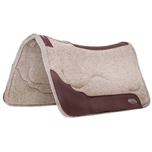 Weaver Leather Contoured Shock-Absorbing Gel Wool Blend Saddle Pad - style: Wool Blend Felt Liner