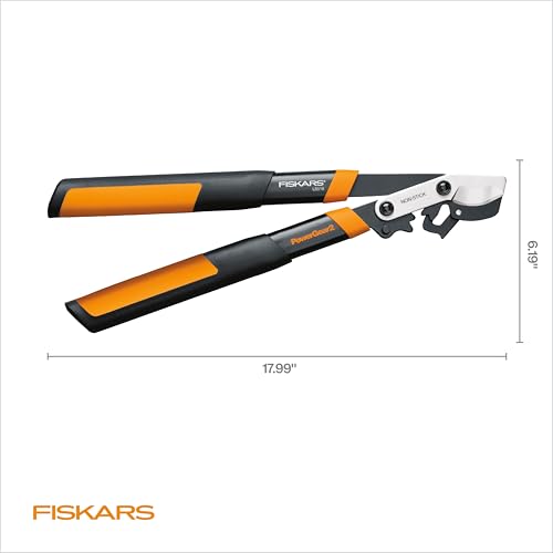 Fiskars 18” PowerGear2 Garden Bypass Loppers, 1.5" Capacity Tree Trimmer | Compact Branch Cutter, Multiplies Power for Easier Pruning, Heavy-Duty & Sharp Steel Blade with Low-Friction Coating - style: 18 in
