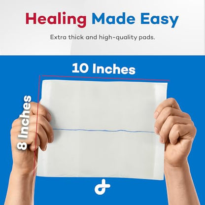 Dealmed Abdominal Combine Pads 8x10 Sterile - Non Adherent - 48 Count - size: 8" x 10", style: Pack of 2