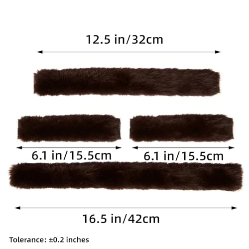 Genuine Wool Horse Halter Cover, 4 PCS Merino Sheepskin Horse Halter Set - color: Brown