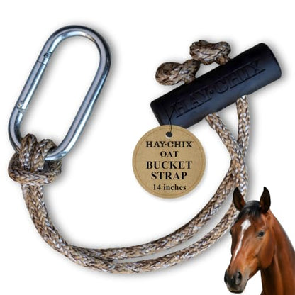 Hay Chix Horse Bucket Strap for Stalls - Bucket Hanger - 14 Inch, Oat - color: Oat