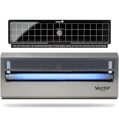 Catchmaster Vector 15 Silver Wall-Mounted UV Fly Light Trap - 800 sq. ft. Catch Zone, Fly Trap for Bar & Food Storage Areas and Retail & Office Spaces, Electric UV Lamp Insect & Mosquito Killer - style: 15W Silver