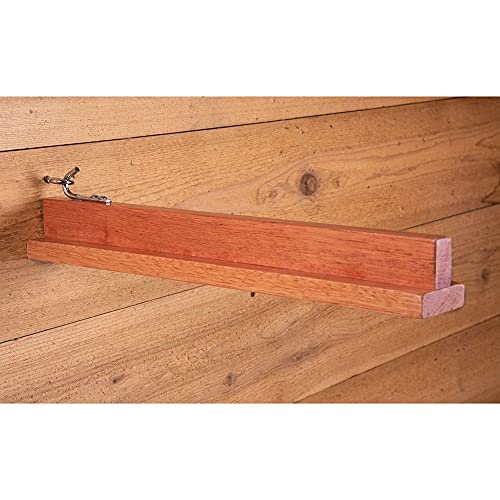 EASY-UP Collapsible Wooden English Saddle Rack | 18" Length | Easy to Mount | Folds Down Not Used | Fits Shorter Skirted Western Horse Saddles | Natural Pine Finish