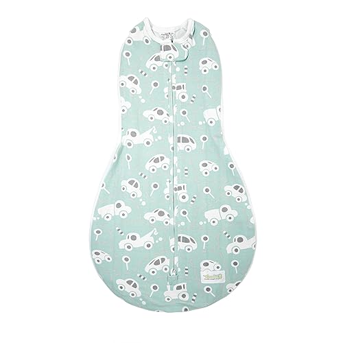 Woombie Grow with Me Baby Swaddle , Convertible Swaddle Fits 0-9 Months, Expands to Wearable Blanket for up to 18 Months, Buzzy Cars - color: Buzzy Cars, style: Grow With Me
