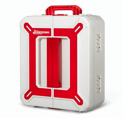 Large First Aid Kit for Business- Plastic Wall Mounted First Aid Box,Hard Case First Aid Kit, Emergency Kit for Car,Home,Offices - 408 Piece