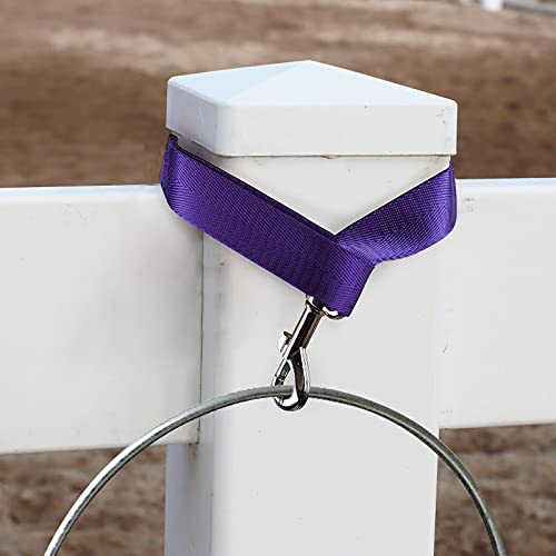 Harrison Howard 4PCS 22” Easily Packed Sturdy Nylon Bucket Straps for Hay Nets and Water Feeder Buckets-Purple - color: 4PCS Purple