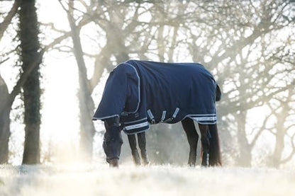 LeMieux Arika Storm-Tek 350g Turnout Blanket - 1200D - Detachable Neck Included - Navy - 84" - size: 84"