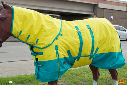 HILASON 1200D Winter Waterproof Turnout Horse Blanket Belly Wrap Neck Cover - size: 72 In