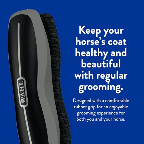 Wahl Professional Animal Equine Stiff Body Horse Brush, 858705, Black - color: Black