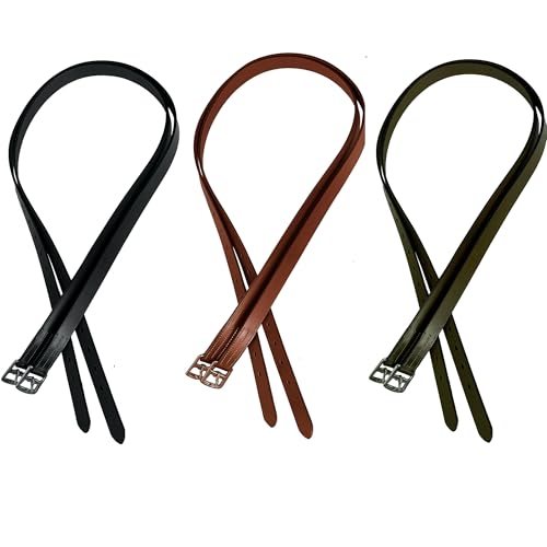 Majestic Ally Genuine Leather English Stirrup Leather (Pair) - color: Black, size: 60 inch
