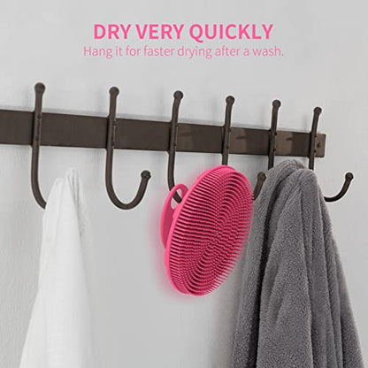 Silicone Body Scrubber, BEAUTAIL Gentle Exfoliating Shower Brush for Body | Hygienic Silicone Loofah, Easy-Grip Handle, Soft Bath Essential Scrubber for Sensitive Skin, Women, Men & Kids, 1 Pack, Rose - color: Rose 1 Pc