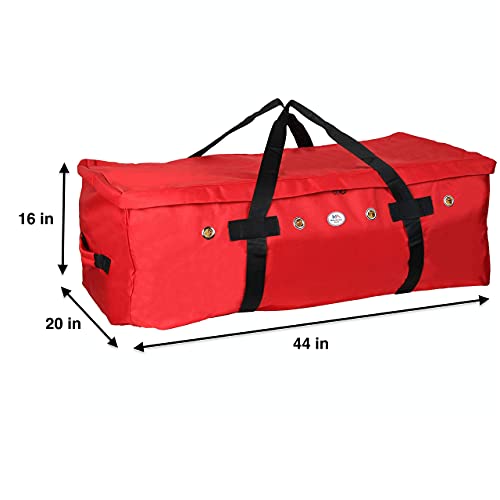 Majestic Ally 1200 D Nylon Fabric Large 44” x 20” x 16” and Extra Large 52" x 27" x21" Heavy-Duty Hay Bale Storage Bag (Red, Large) - color: Red, size: Large