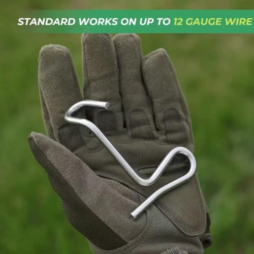 Fence Wire Tightener - 1/6" Barb Wire Fence Tools 50 Packs for Repairing & Tightening Family Garden, Farm, Garden, Ranch, and Outdoor Fencing with Tighteners Handle