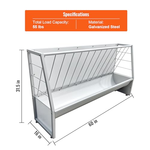 5 Ft Livestock Feeder 57 Gallon