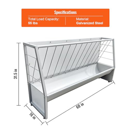 5 Ft Livestock Feeder 57 Gallon