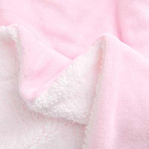 SOCHOW Sherpa Fleece Throw Blanket, Light Pink, 50x60 inches - color: Light Pink, size: 50"×60"