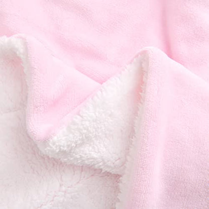SOCHOW Sherpa Fleece Throw Blanket, Light Pink, 50x60 inches - color: Light Pink, size: 50"×60"