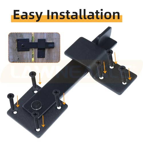 2 Pack 6" Flip Gate Latch – 360-Degree Rotation Barn Door Latch - color: 2 Pack 6" Flip Gate Latch